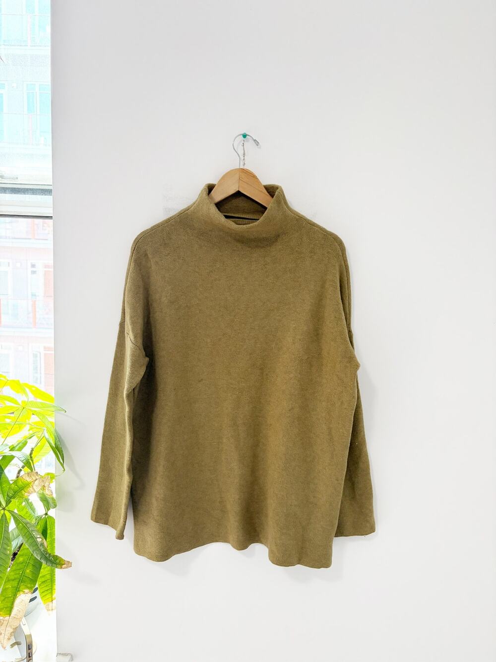 J. Jill Green Mockneck Oversized Sweater Size Small